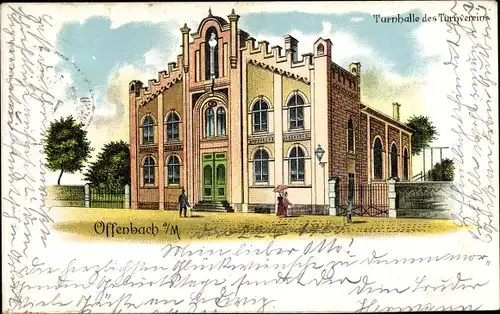 Litho Offenbach am Main Hessen, Turnhalle des Turnvereins