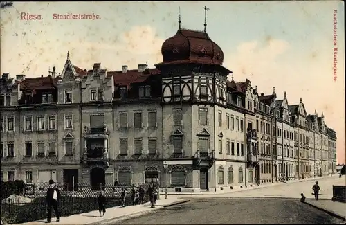 Ak Riesa an der Elbe Sachsen, Standfeststraße