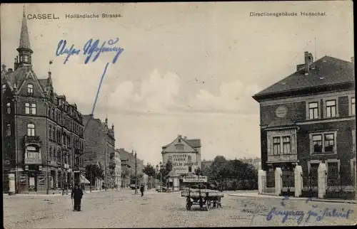 Ak Kassel in Hessen, Holländische Straße, Pfeifen Fabrik, Direktionsgebäude Henschel