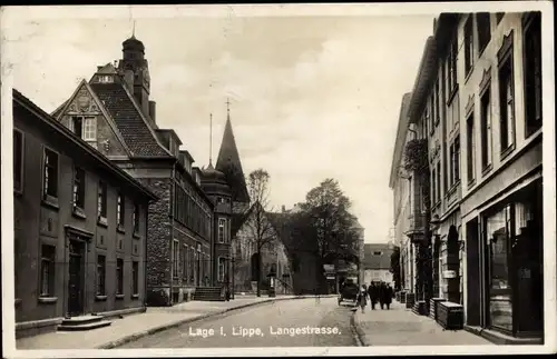 Ak Lage in Lippe, Langestraße