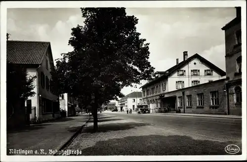 Ak Nürtingen am Neckar, Bahnhofstraße, Bahnhof