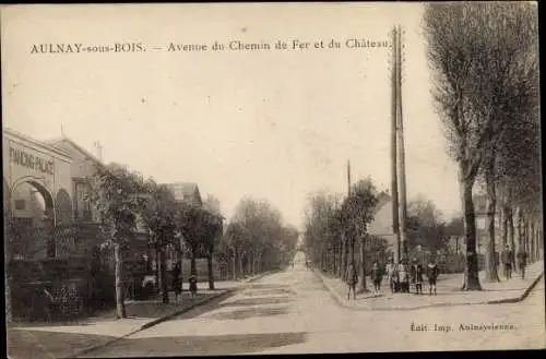 Ak Aulnay sous Bois Seine Saint Denis, Avenue du Chemin de Fer et du Chateau