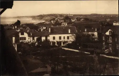 Ak Guéthary Pyrénées Atlantiques, Vue prise d'une Chambre de l'Hotel Eskualduna