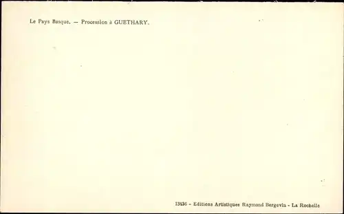 Ak Guéthary Pyrénées Atlantiques, Procession