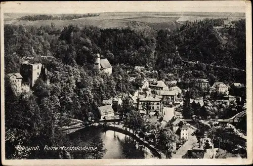 Ak Grillenburg Tharandt Sachsen, Ruine, Forstakademie