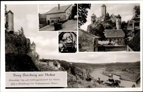 Ak Hornberg Neckarzimmern Neckar, Blick auf die Burg