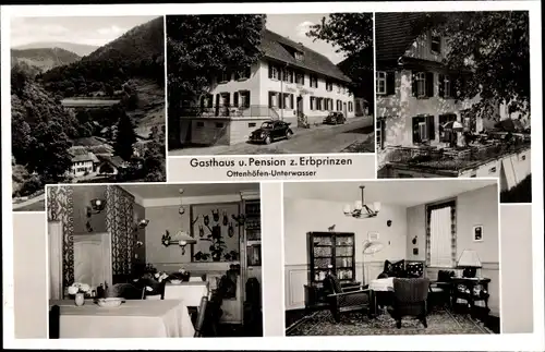Ak  Unterwasser Ottenhöfen im Schwarzwald, Gasthaus Pension zum Erbprinzen