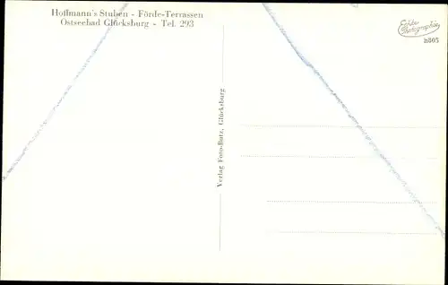 Ak Glücksburg an der Ostsee, Hoffmanns Stuben, Förde Terrassen