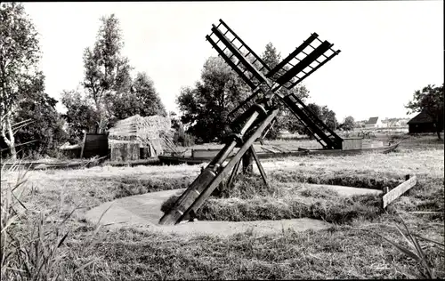 Ak Kleine Leeuwte Overijssel Niederlande, Ao. 1968, vlucht ca. 5 m foto Juli 1975, Windrad