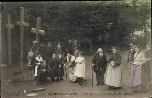 Ak Clichy sous Bois Seine Saint Denis, Les trois Croix des Notre Dame des Anges