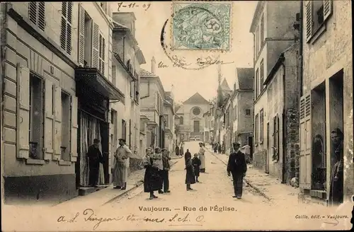 Ak Vaujours Seine Saint Denis, Rue de l'Eglise