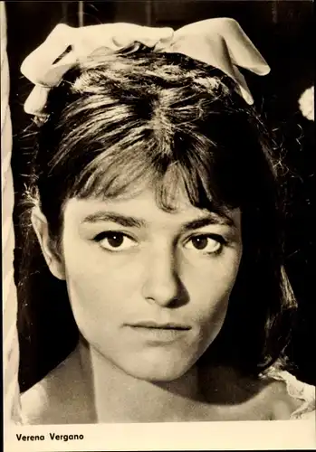 Ak Schauspielerin Verena Vergano, Portrait