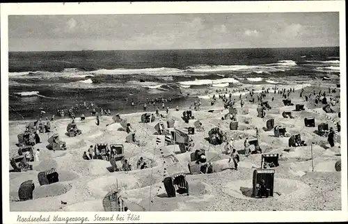 Ak Nordseeebad Wangerooge, Strand bei Flut