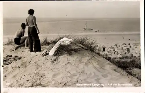 Ak Nordseebad Langeoog, Auf der Dünenhöhe