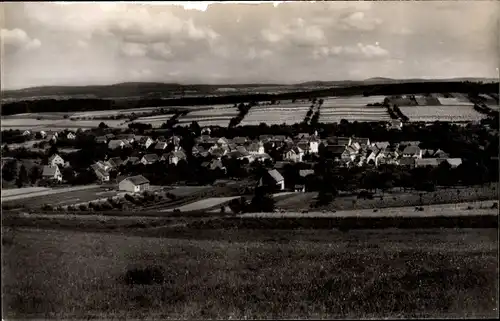 Ak Asbach Obrigheim im Kreis Bad Dürkheim, Blick auf den Ort mit Umgebung