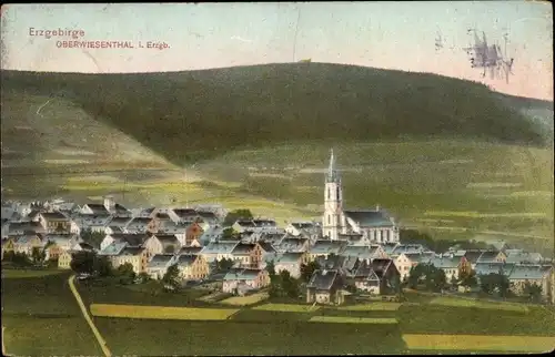 Ak Oberwiesenthal im Erzgebirge, Panorama