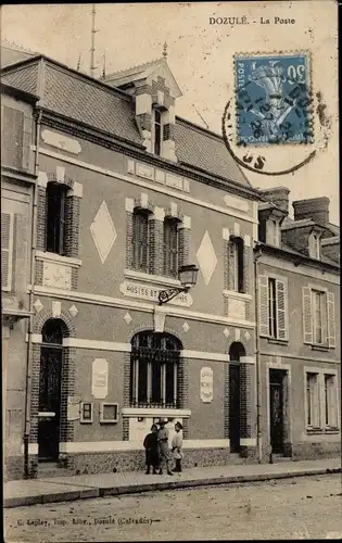 Ak Dozulé Calvados, La Poste