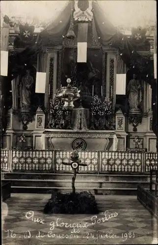 Ak Notre Dame de Courson Calvados, Interieur de l'Eglise