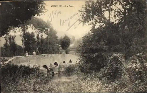 Ak Onville Meurthe et Moselle, Le Pont