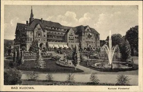 Ak Kudowa Zdrój Bad Kudowa Schlesien, Kurhotel Fürstenhof