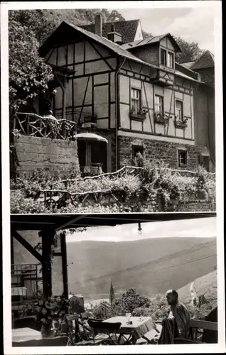 Ak Assmannshausen Rüdesheim am Rhein, Gasthof zur schönen Aussicht, Bes. Chr. Hammersen