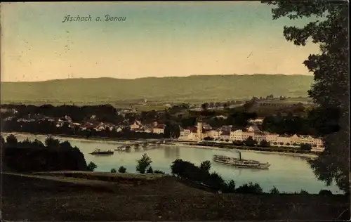 Ak Aschach an der Donau Oberösterreich, Blick auf den Ort