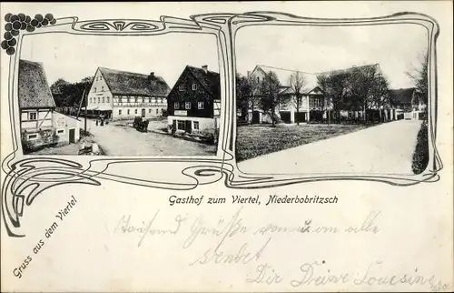 Ak Niederbobritzsch Bobritzsch Hilbersdorf im Erzgebirge, Gasthof zum Viertel