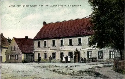 Ak Belgershain in Sachsen, Gasthaus Schönburger Hof, Inh. Gustav Dinger