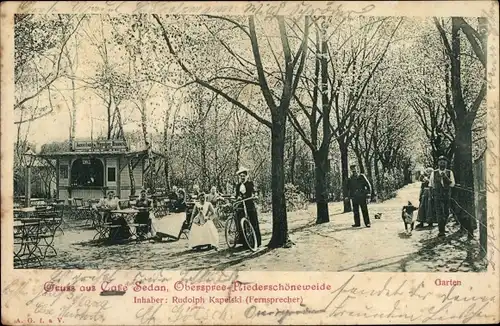 Ak Berlin Treptow Niederschöneweide, Cafe Sedan, Inh. Rudolph Kapelski