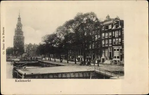 Ak Amsterdam Nordholland Niederlande, Kalkmarkt