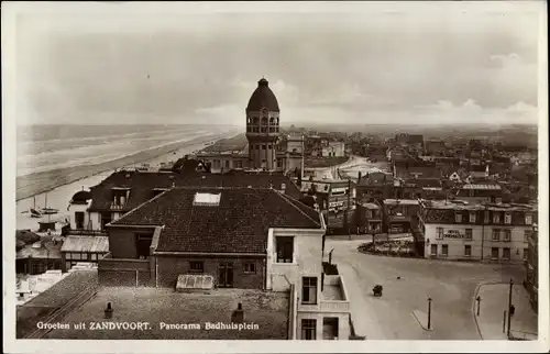 Ak Zandvoort Nordholland Niederlande, Panorama Badhuisplein