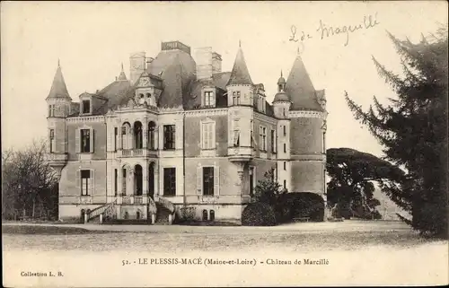 Ak Le Plessis Macé Maine et Loire, Chateau de Marcille