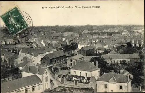 Ak Candé Maine et Loire, Vue Panoramique