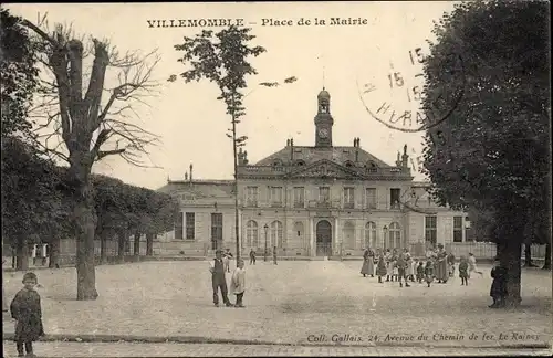 Ak Villemomble Seine Saint Denis, Place de la Mairie