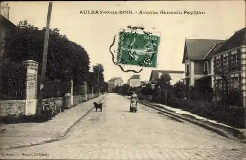 Ak Aulnay sous Bois Seine Saint Denis, Avenue Germain Papillon