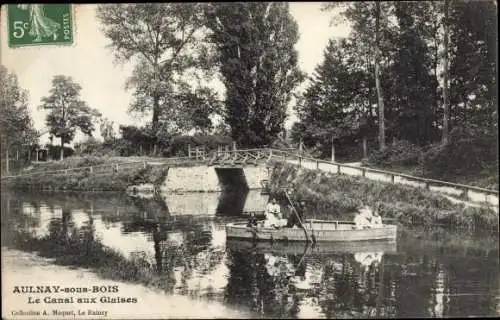 Ak Aulnay sous Bois Seine Saint Denis, Le Canal aux Glaises