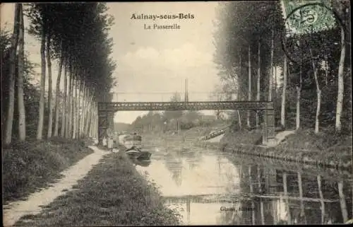 Ak Aulnay sous Bois Seine Saint Denis, La Passerelle