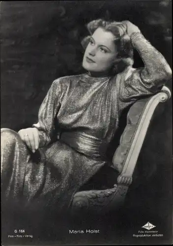 Ak Schauspielerin Maria Holst, Portrait