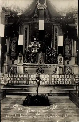 Ak Notre Dame de Courson Calvados, Interieur de l'Eglise