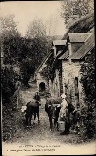 Ak Clecy Calvados, Village de la Faverie