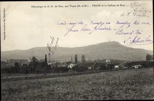 Ak Sion Meurthe et Moselle, Praye et la Colline de Sion