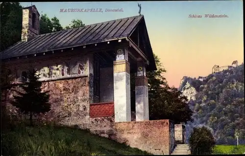 Ak Beuron an der Donau Württemberg, Mauruskapelle, Schloss Wildenstein