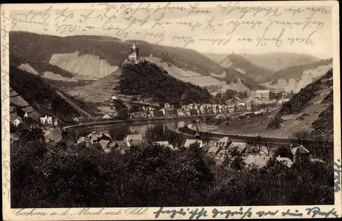 Ak Cochem Mosel, Mosel mit Sehl, Burg, Kirche