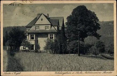 Ak Lauter Bernsbach im Erzgebirge Sachsen, Erholungsheim d. sächs. Militärvereins Bundes