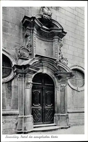 Ak Luxemburg Luxembourg, Portal der evangelischen Kirche