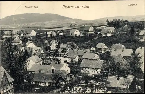 Ak Niedercunnersdorf Kottmar in Sachsen, Totale, Rotstein, Löbauer Berg