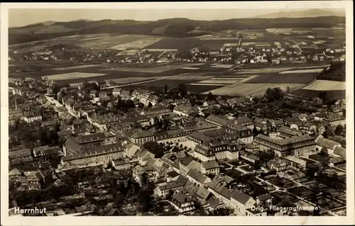 Ak Herrnhut in Sachsen, Flugbild