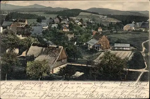 Ak Lückendorf Oybin Oberlausitz, Blick nach dem Jeschken