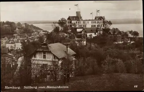 Ak Hamburg Altona Blankenese, Süllberg vom Bismarckstein gesehen