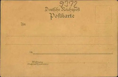 Litho Wolkenstein im Erzgebirge, Marktplatz, Schule, Postamt